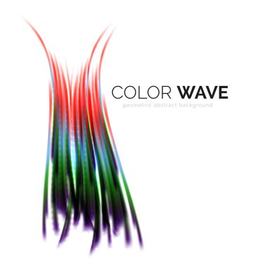 Parlak dalga beyaz arka plan üzerinde izole