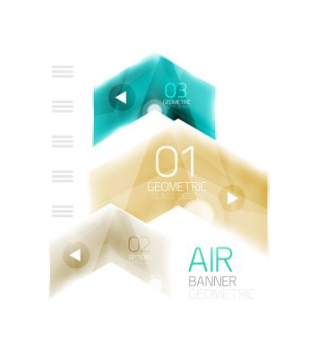 Renkli parlak ok web kutusu