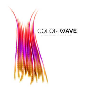 Parlak dalga beyaz arka plan üzerinde izole