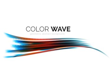 Parlak dalga beyaz arka plan üzerinde izole