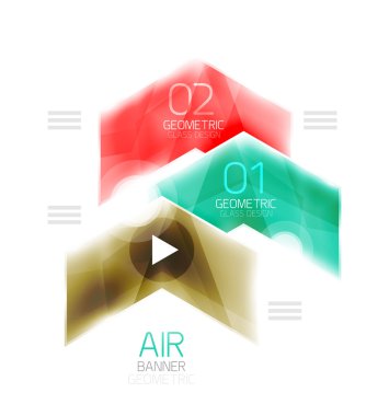 Renkli parlak ok web kutusu