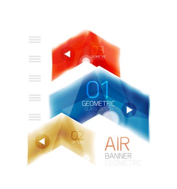 Renkli parlak ok web kutusu