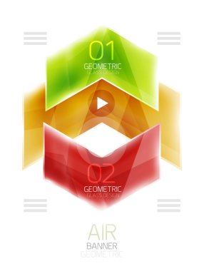 Renkli parlak ok web kutusu