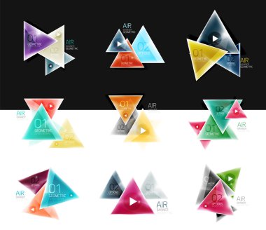 Üçgen topluluğu web kutuları - afiş, iş arka planlar, sunumlar