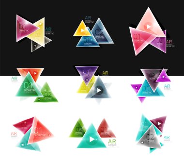 Üçgen topluluğu web kutuları - afiş, iş arka planlar, sunumlar