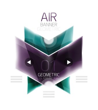 Parlak renk ok şekilleri ile seçenek Infographic ve düğme