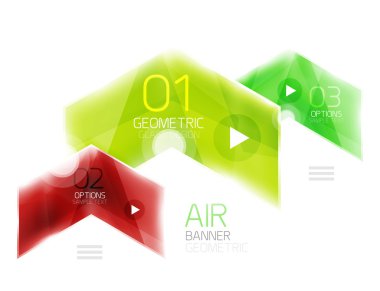 Renkli parlak ok web kutusu