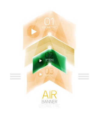 Renkli parlak ok web kutusu