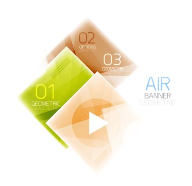 Seçeneği ile renkli geometrik kareler. Infographic arka plan