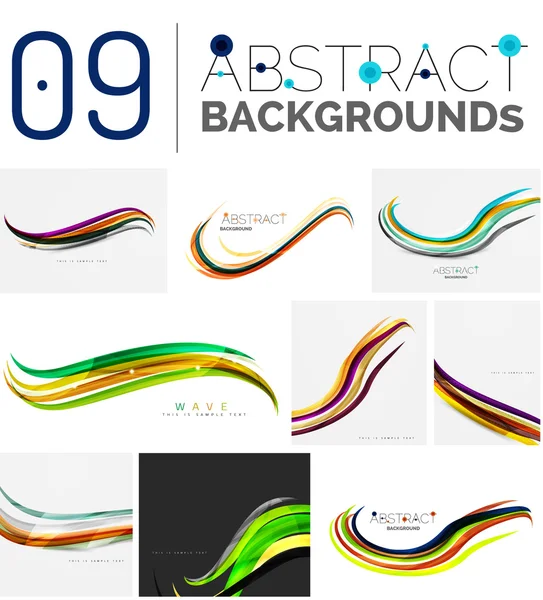 Pack de fondos abstractos vectoriales — Archivo Imágenes Vectoriales