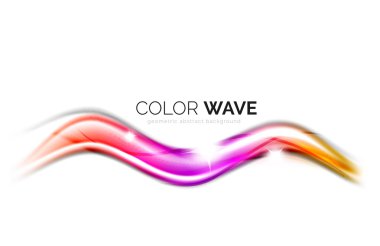 Parlak dalga beyaz arka plan üzerinde izole