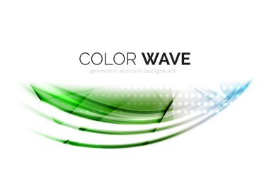 Parlak dalga beyaz arka plan üzerinde izole