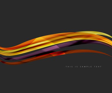 Renkli çizgili dalga kompozisyon, iş şablon