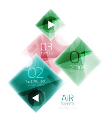 Seçeneği ile renkli geometrik kareler. Infographic arka plan