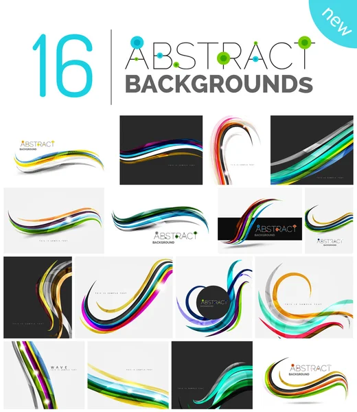 Pack de décors abstraits vectoriels — Image vectorielle