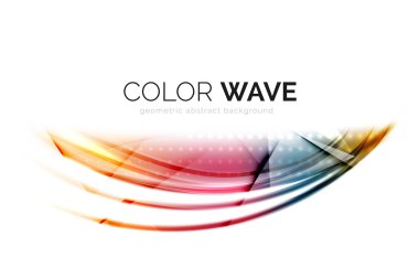 Parlak dalga beyaz arka plan üzerinde izole