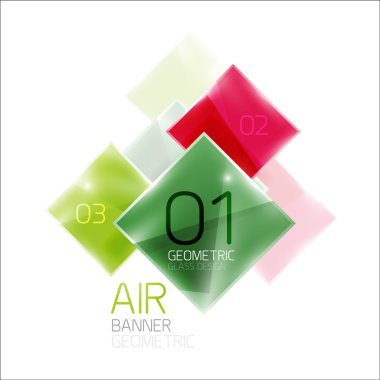 Örnek metin ile çok renkli kareler