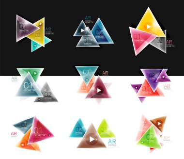 Üçgen topluluğu web kutuları - afiş, iş arka planlar, sunumlar