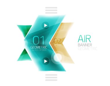 Renkli parlak ok web kutusu