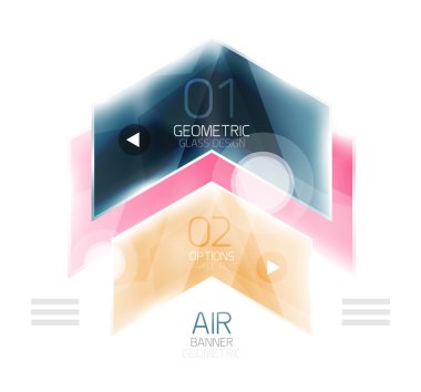 Renkli parlak ok web kutusu