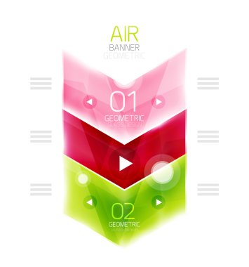 Renkli parlak ok web kutusu