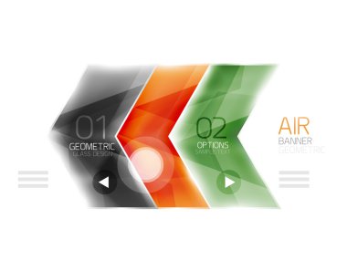 Renkli parlak ok web kutusu