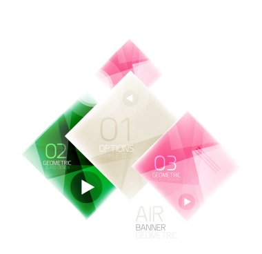 Seçeneği ile renkli geometrik kareler. Infographic arka plan