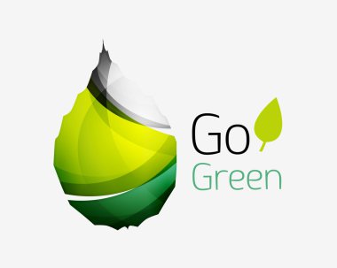 Soyut geometrik yaprak simgesi