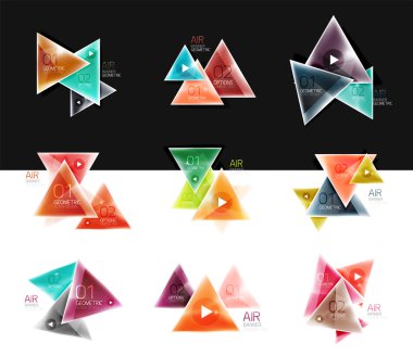 Üçgen topluluğu web kutuları - afiş, iş arka planlar, sunumlar