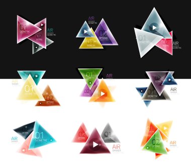 Üçgen topluluğu web kutuları - afiş, iş arka planlar, sunumlar