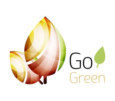 Yeşil git. Yaprak doğa kavramı