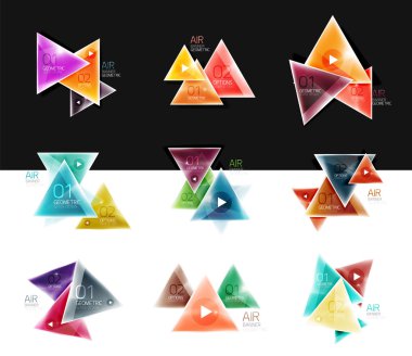 Üçgen topluluğu web kutuları - afiş, iş arka planlar, sunumlar