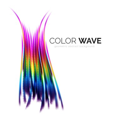 Soyut renk dalgası tasarım ögesi