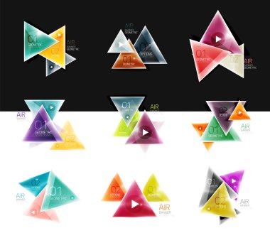 Üçgen topluluğu web kutuları - afiş, iş arka planlar, sunumlar