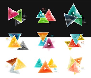 Üçgen topluluğu web kutuları - afiş, iş arka planlar, sunumlar