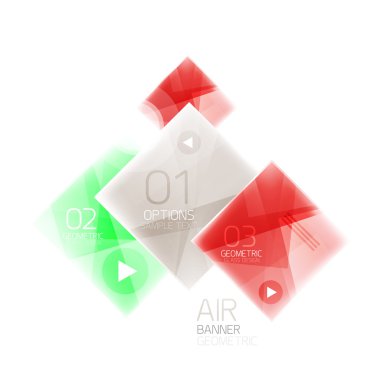 Seçeneği ile renkli geometrik kareler. Infographic arka plan