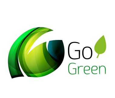 Yeşil git. Yaprak doğa kavramı