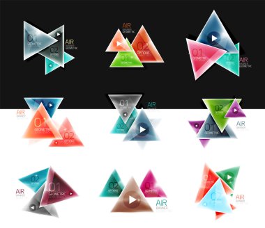 Üçgen topluluğu web kutuları - afiş, iş arka planlar, sunumlar