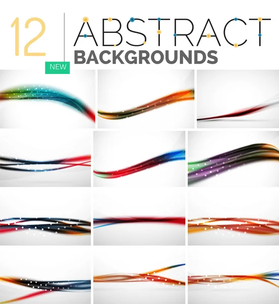 Collection of abstract backgrounds — Stock Vector