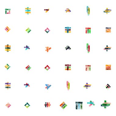 Infographic düzen için boş parlak çizgiler. Vektör toplama