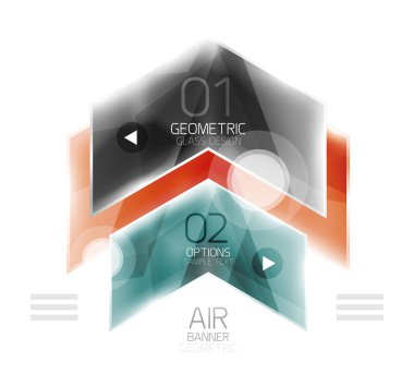 Renkli parlak ok web kutusu