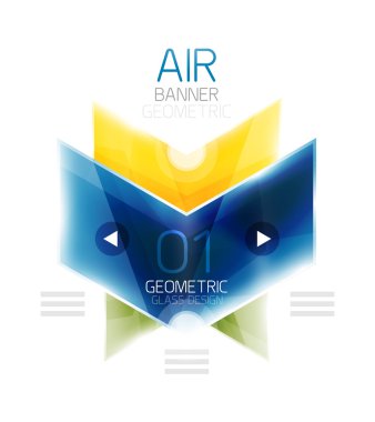 Renkli parlak ok web kutusu