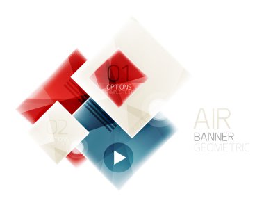 Seçeneği ile renkli geometrik kareler. Infographic arka plan