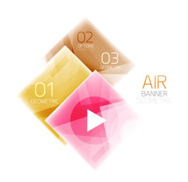 Seçeneği ile renkli geometrik kareler. Infographic arka plan