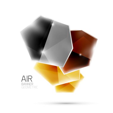 Soyut parlak renkli geometrik kompozisyon