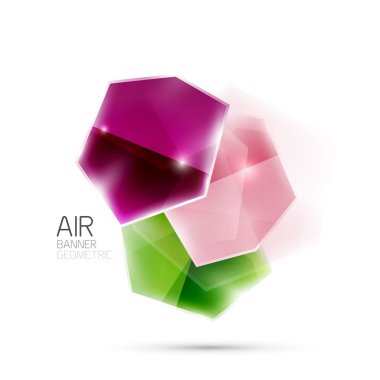 Soyut parlak renkli geometrik kompozisyon