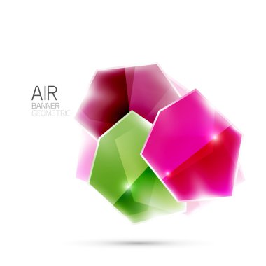 Soyut parlak renkli geometrik kompozisyon