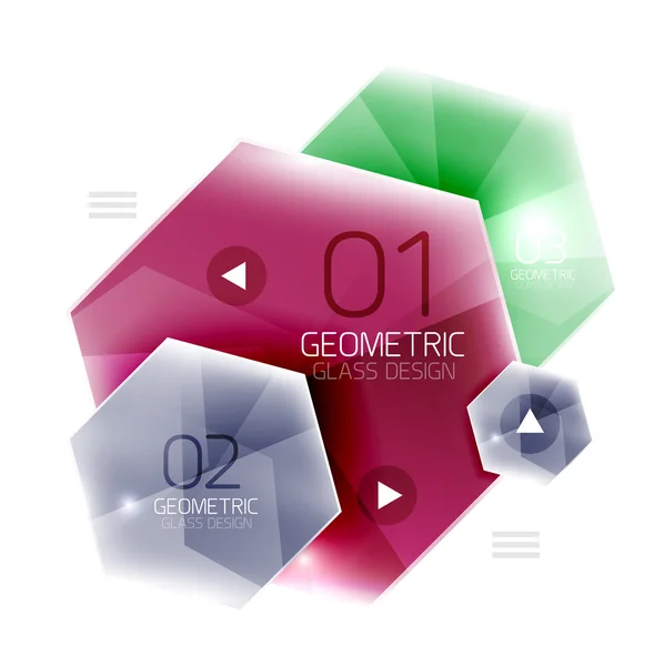다채로운 육각 웹 상자 — 스톡 벡터