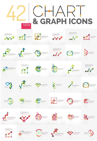 Sammlung von Chartlogos — Stockvektor