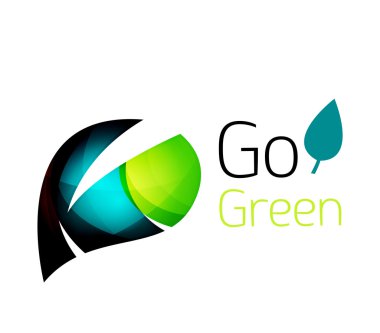 Renkli yaprak logosunu görmeniz gerekir. Geometrik soyut simgesi. Doğa ya da eko kavramı